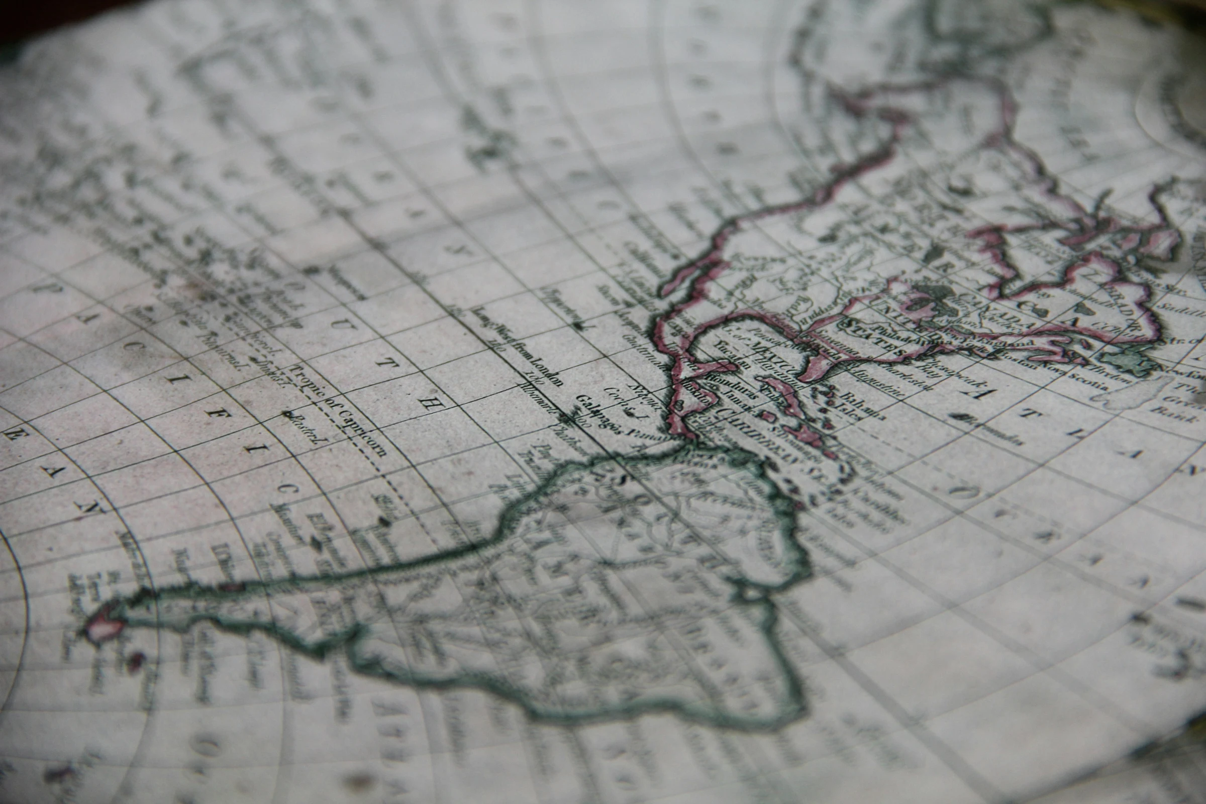 A Caribbean map detail in muted colours, showing the Eastern Caribbean island chain.