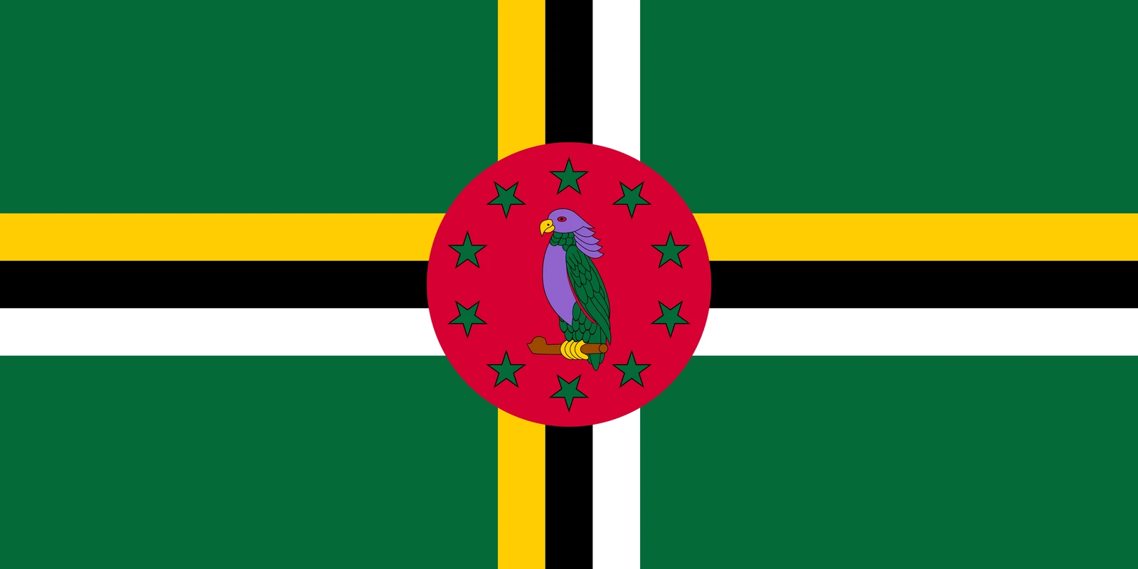 The flag of Dominica.